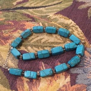 Turquoise rectangles necklace